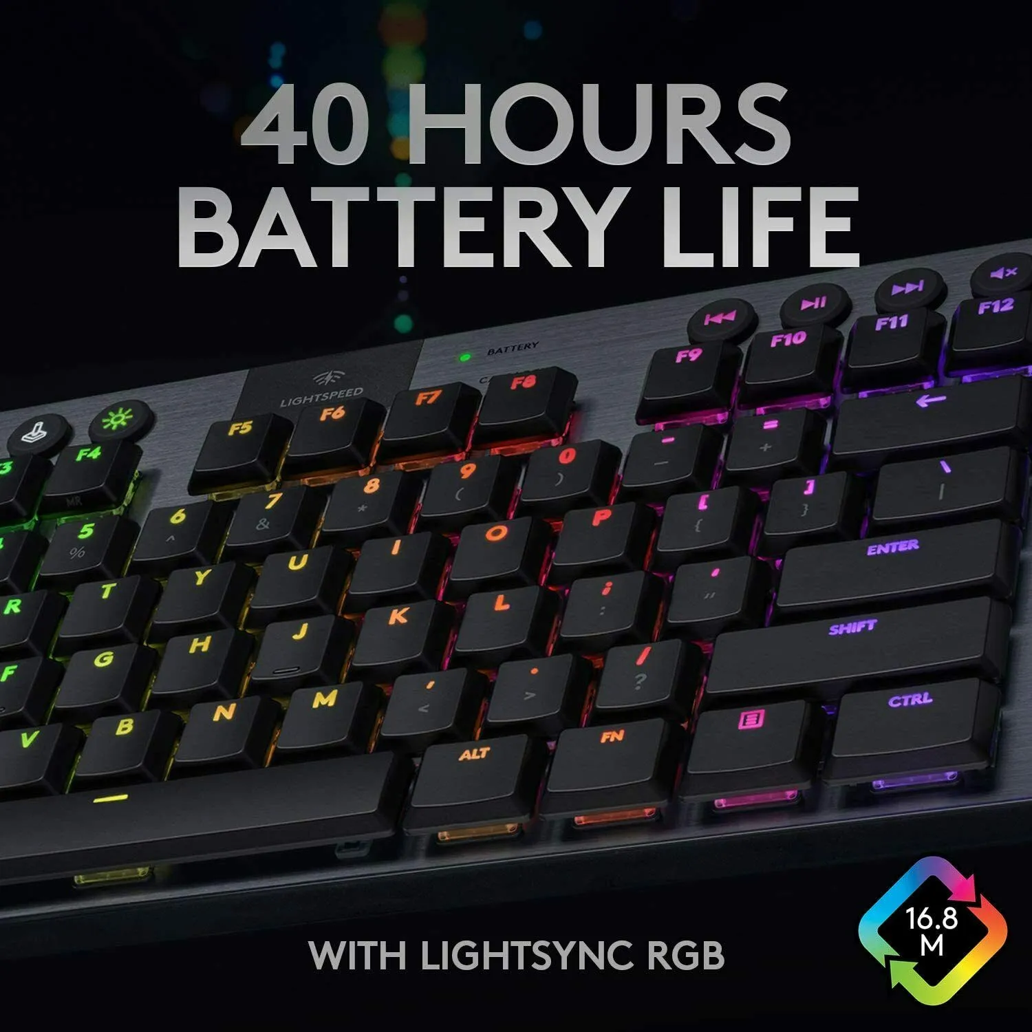 Logitech G915 TKL LIGHTSPEED Wireless RGB Gaming Keyboard GL Tactile, 920-009495