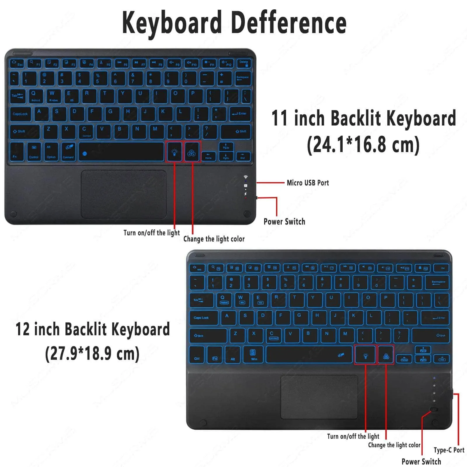 Magic Galaxy S9 Plus Touchpad Backlit Keyboard Case