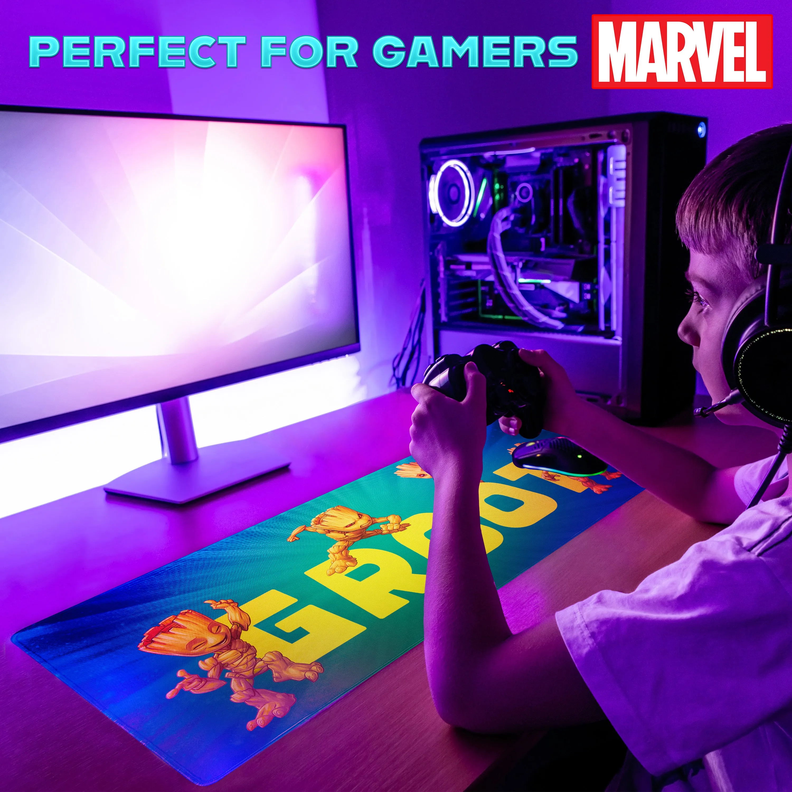 Marvel Avengers Desk Mat, Large Mouse Mat - Green Groot