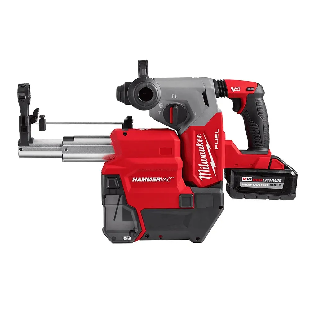 Milwaukee M18 FUEL 1" SDS Plus Rotary Hammer with Dust Extractor Kit