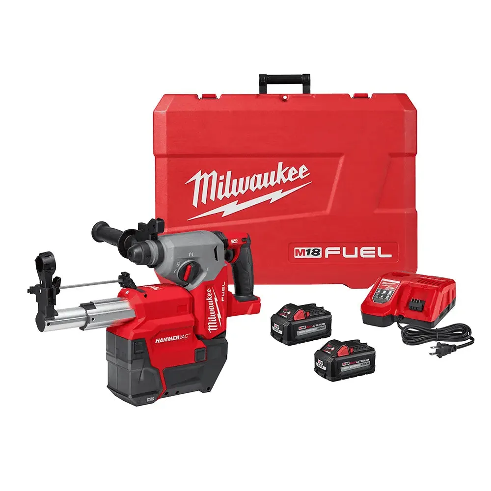 Milwaukee M18 FUEL 1" SDS Plus Rotary Hammer with Dust Extractor Kit