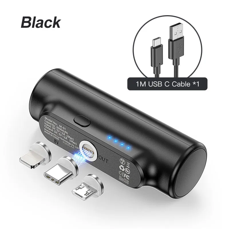 Mini Magnetic 3000mAh Capsule
Mobile Magnetic Portable Power Bank