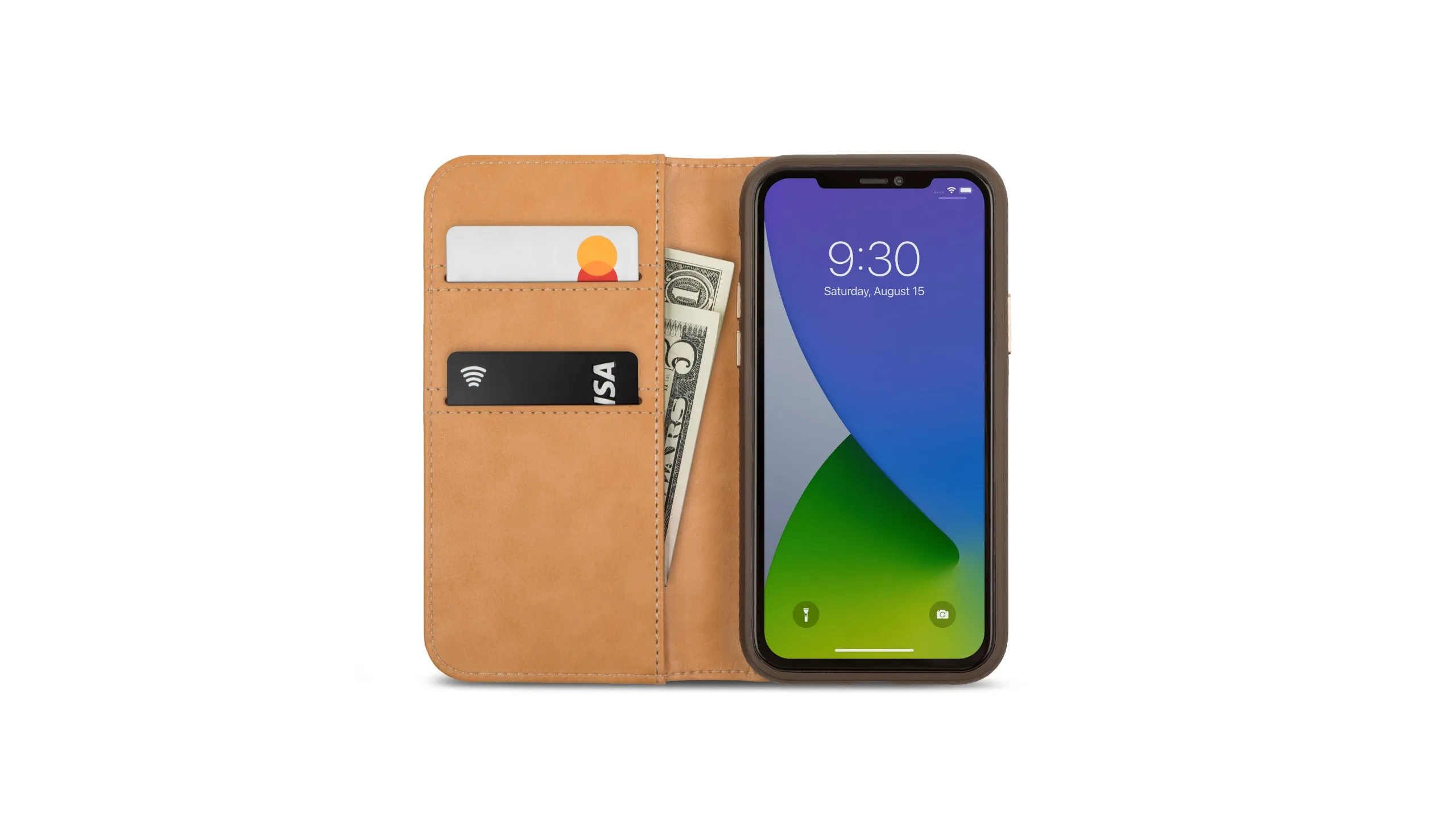 Moshi Overture Vegan Leather Wallet Case for iPhone 12