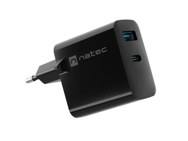 Natec Ribera Gan Charger 1X Usb-A   1X Usb-C 45W Black