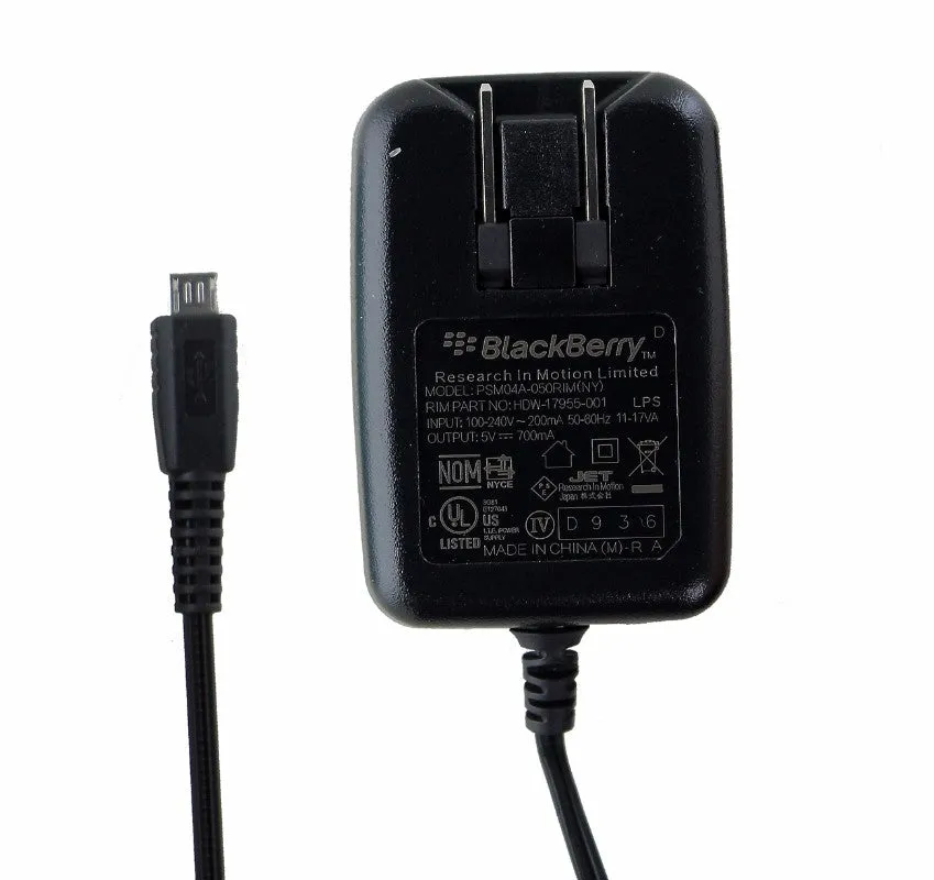 OEM Blackberry Micro USB Cell Phone Travel Wall Charger Adapter