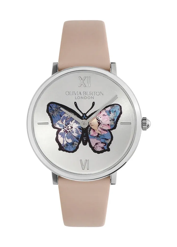 OLIVIA BURTON SIGNATURE BUTTERFLY NUDE LEATHER BAND 24000145