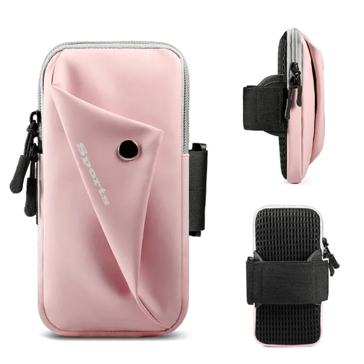 Outdoor Night Running Fitness Mobile Phone Arm Bag Sports Wrist Bag(Pink)