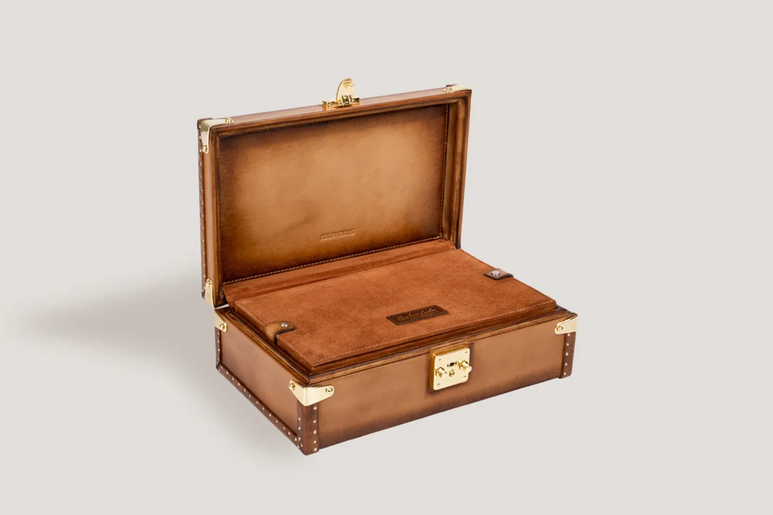 Petra Watch Case - Patina Camel