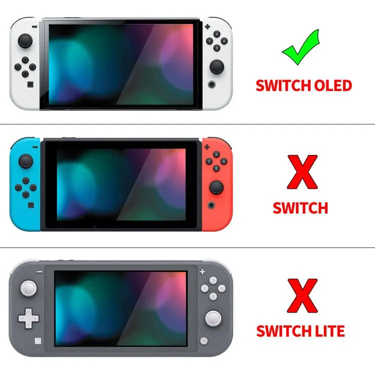 PlayVital ZealProtect Soft Protective Case for Nintendo Switch OLED, Flexible Protector Joycon Grip Cover for Nintendo Switch OLED with Thumb Grip Caps & ABXY Direction Button Caps - Donut Odyssey - XSOYV6013