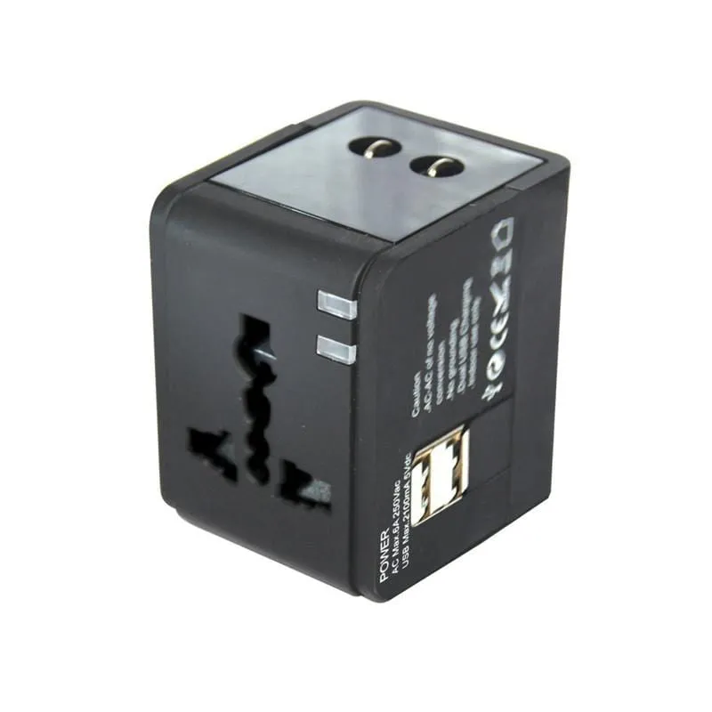 POWERPAC MULTI TRAVEL ADAPTOR W/ USB CHARGER