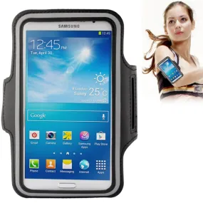 PU Sports Armband Case with Earphone Hole for Galaxy Mega 6.3 / i9200, Below 6.3 inch Phones(Black)