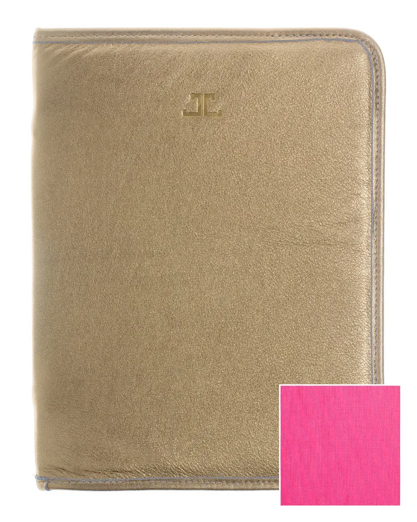 Quincy iPad Case, Gold   Fuchsia