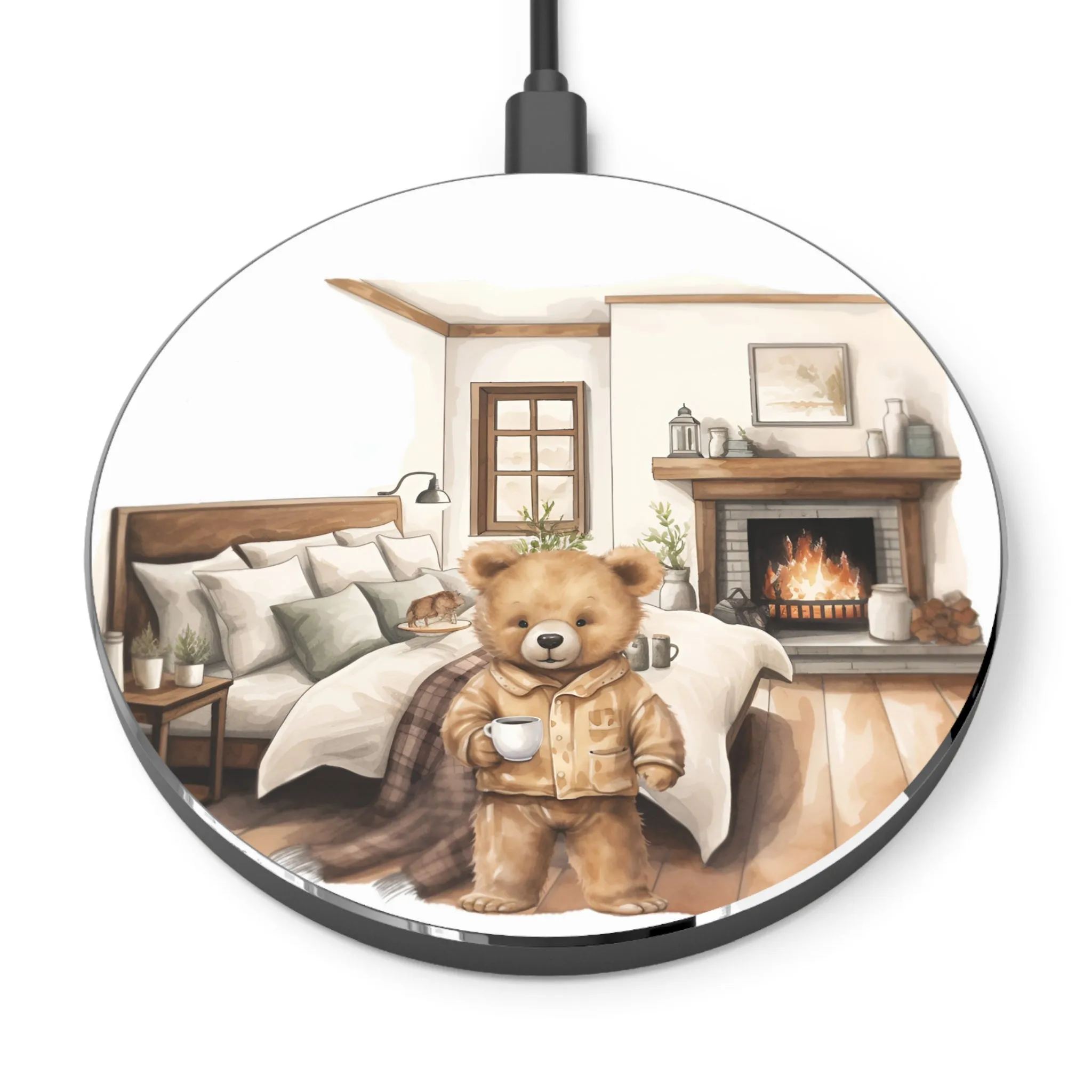 "Beary Cool Mornings" Wireless Charger