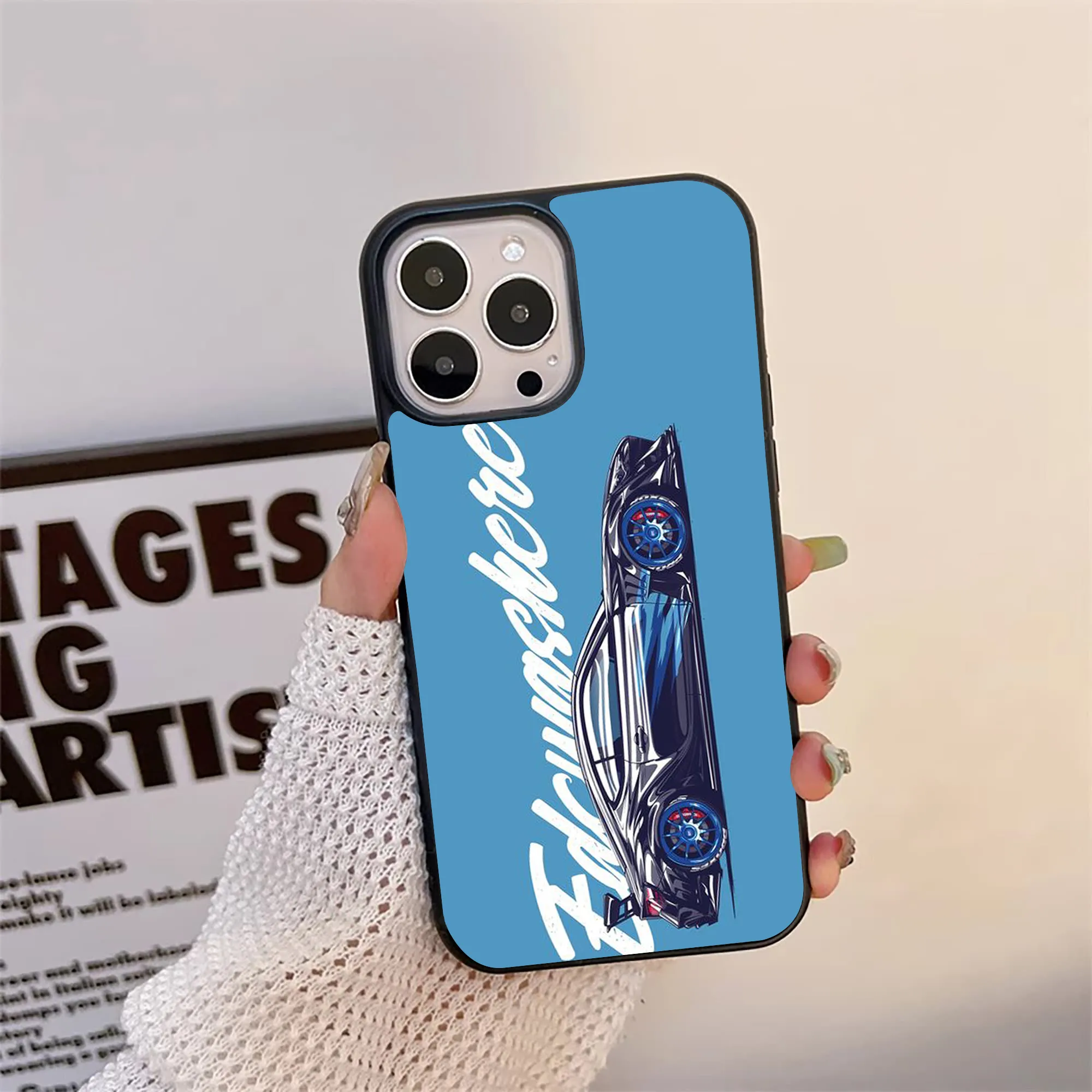 Racing Car 5 Pattern Glass Case