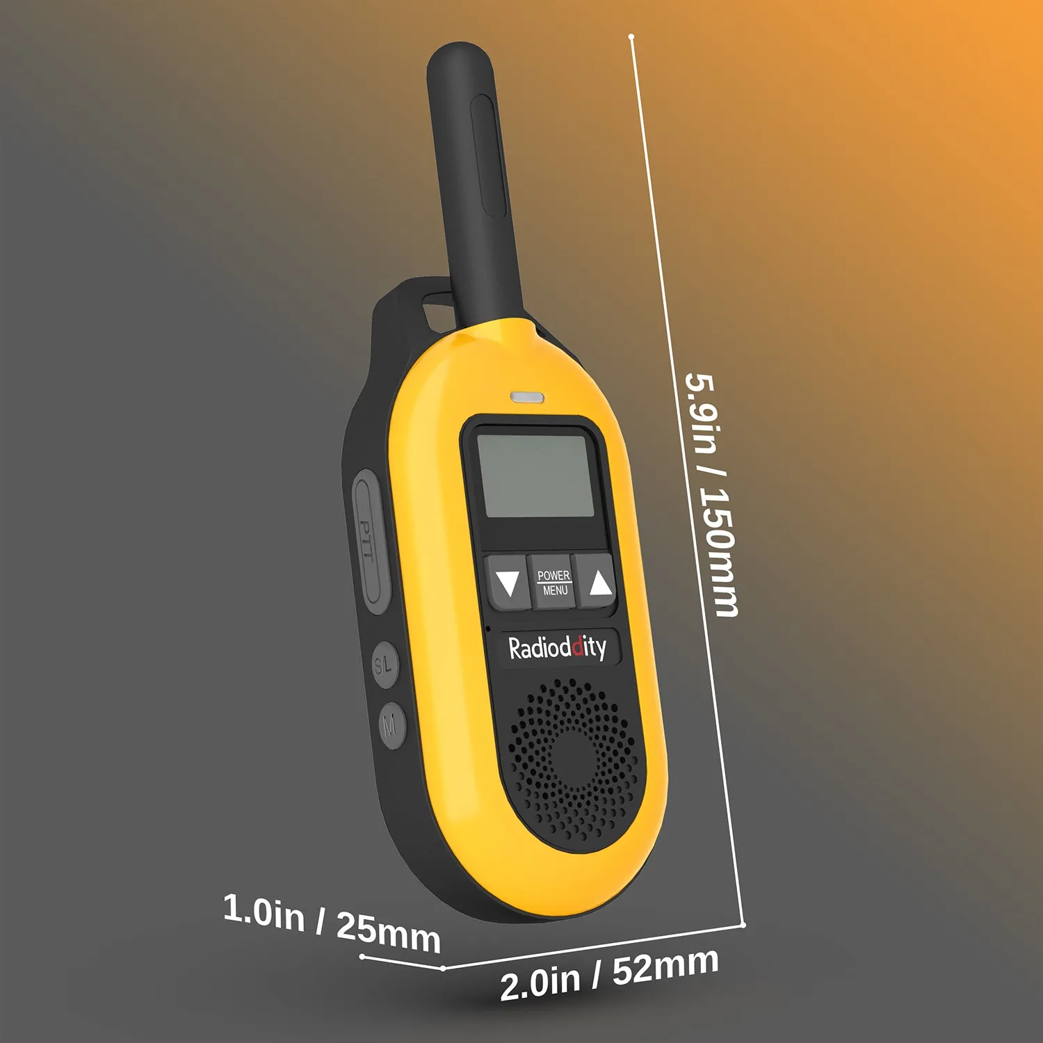 Radioddity FS-T2 / PR-T2 [1 Pair] | NOAA | License-free | USB Charging | CTCSS/DCS