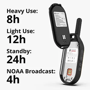 Radioddity FS-T2 / PR-T2 [1 Pair] | NOAA | License-free | USB Charging | CTCSS/DCS