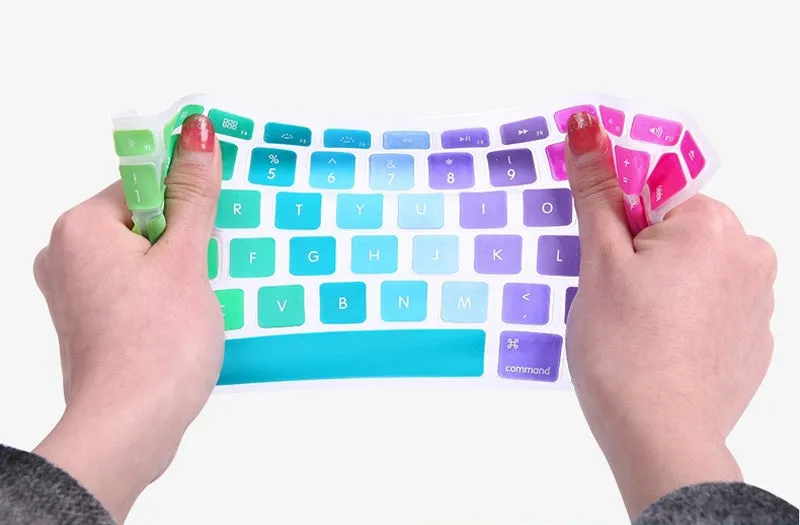 Rainbow Silicone Protective Keyboard Cover for MacBook Air 13