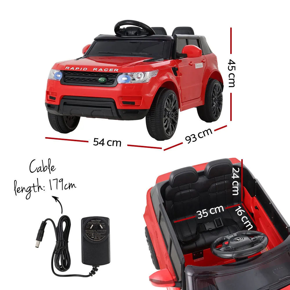 Red 12V Kids Ride On SUV w/ Remote, Music & Safety - Rigo