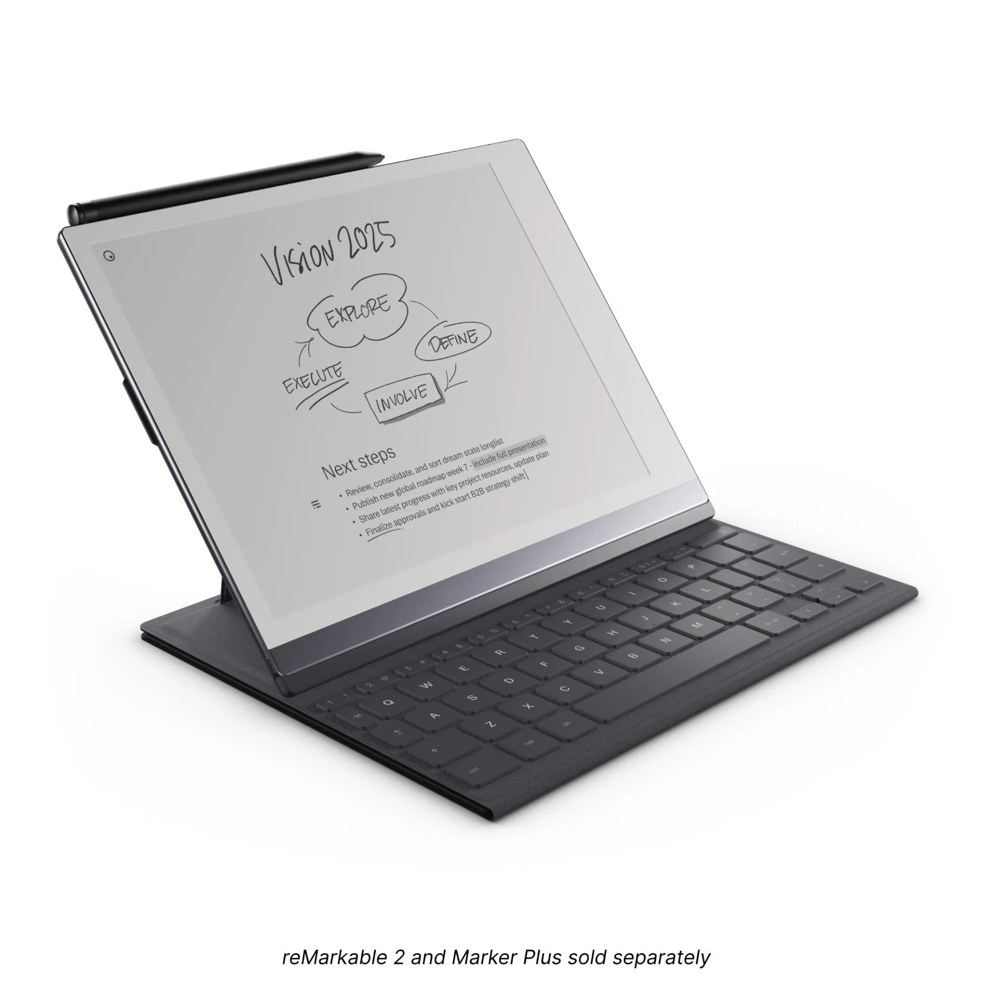 reMarkable Type Folio Keyboard Cover for reMarkable 2 Paper Tablet (Ink Black)