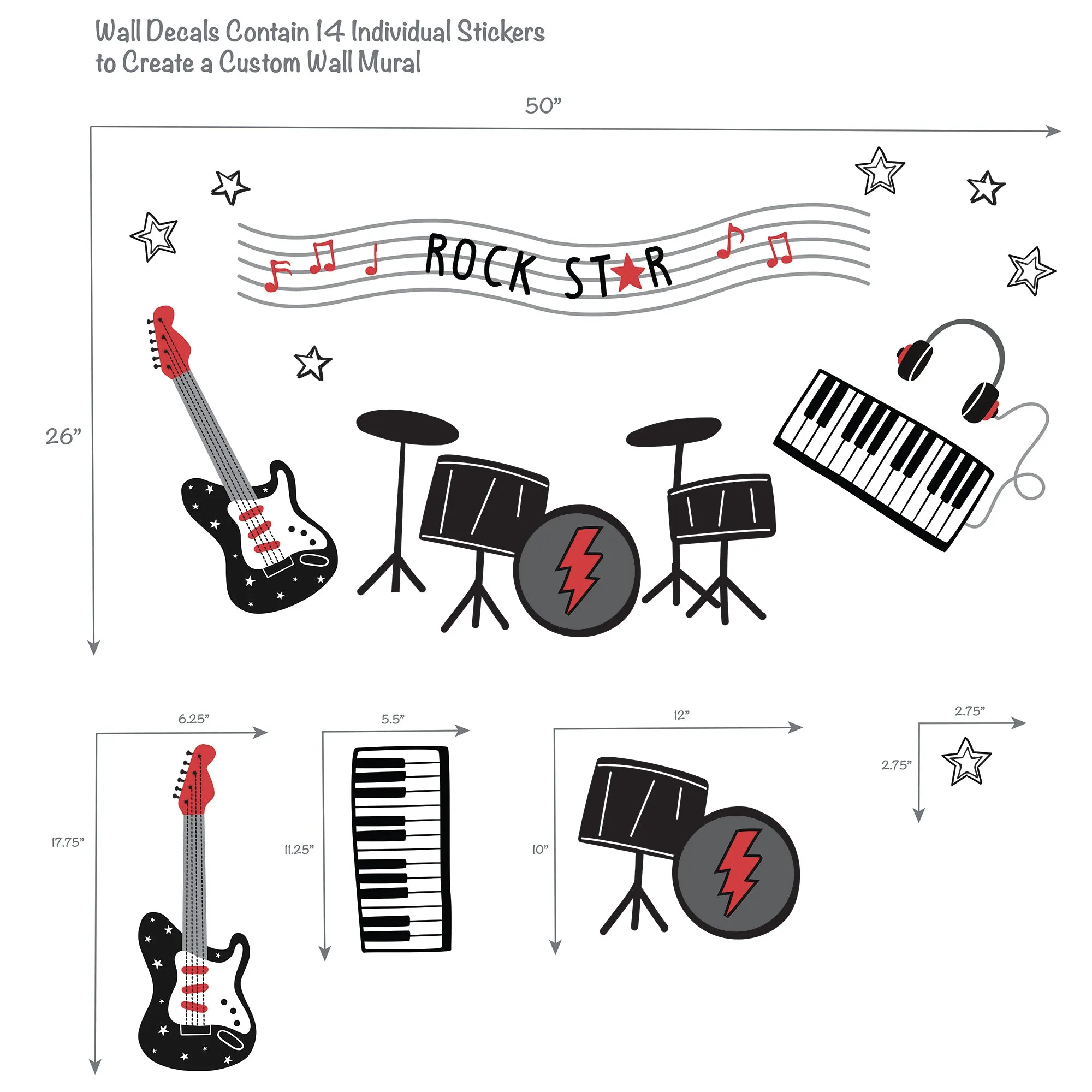 Rock Star Wall Decals