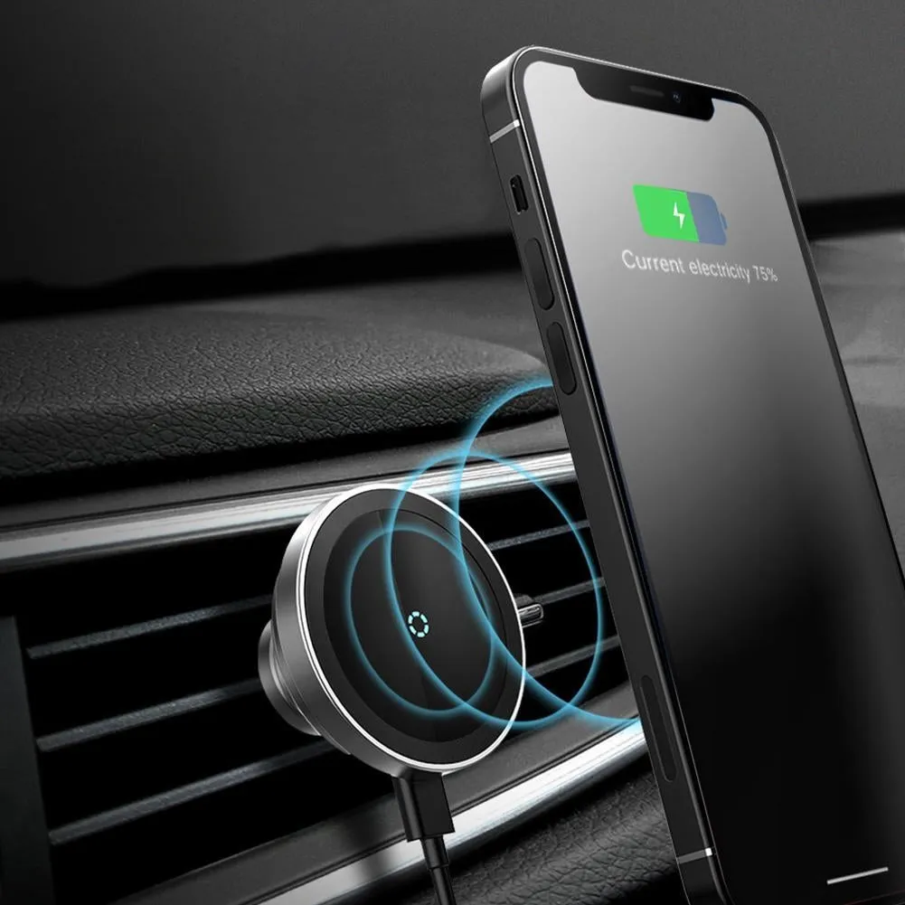 Rotating Car Wireless Charger Magnetic Phone Holder