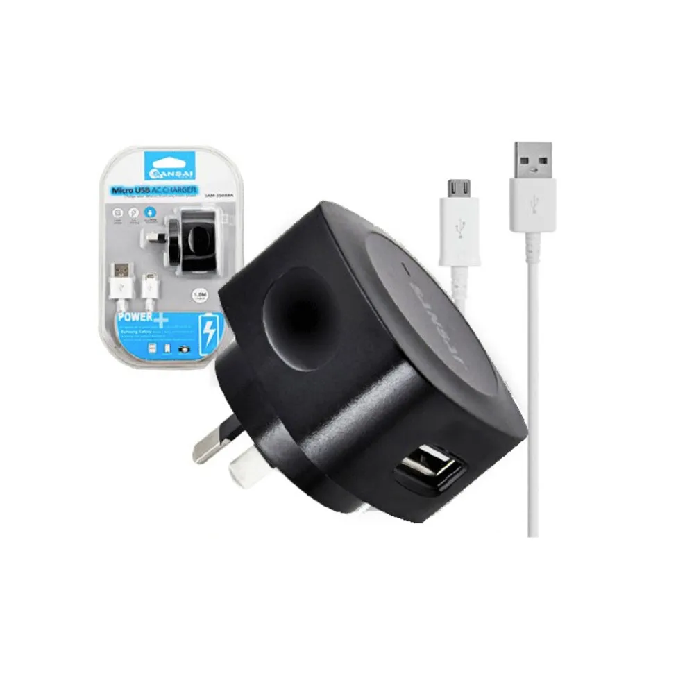 Sansai Micro USB Charger with Cable for Android Devices (Black)