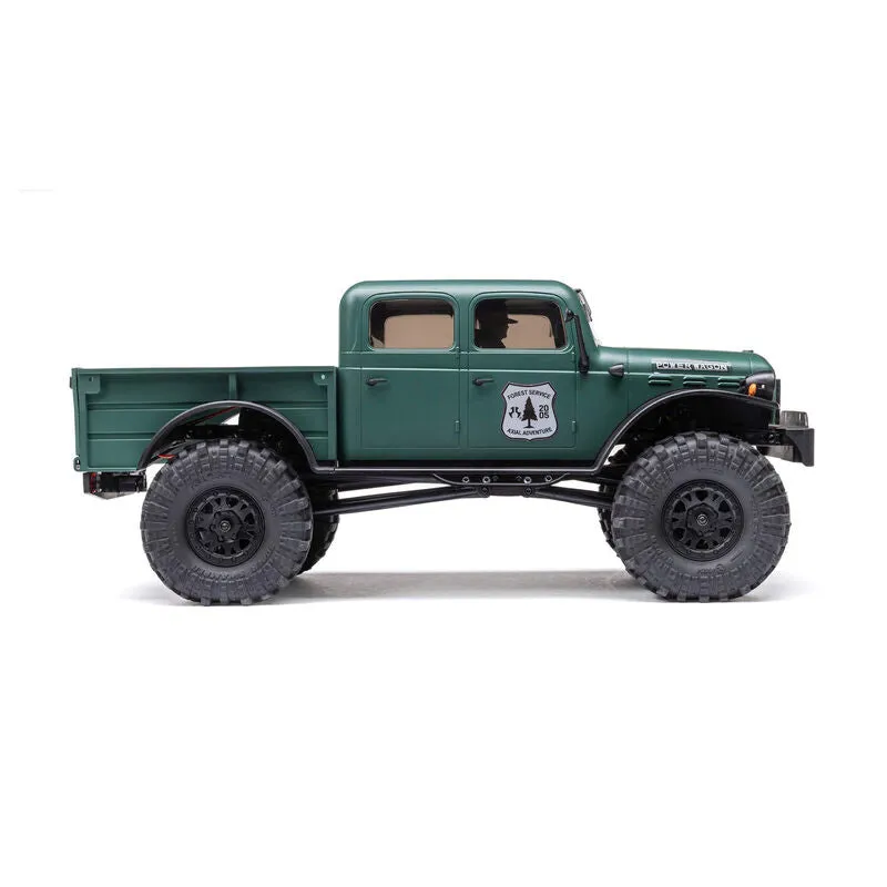 SCX24 40's 4 Door Dodge Power Wagon, Green: 1/24 4WD-RTR