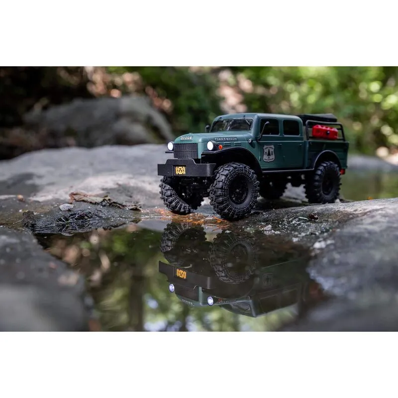 SCX24 40's 4 Door Dodge Power Wagon, Green: 1/24 4WD-RTR