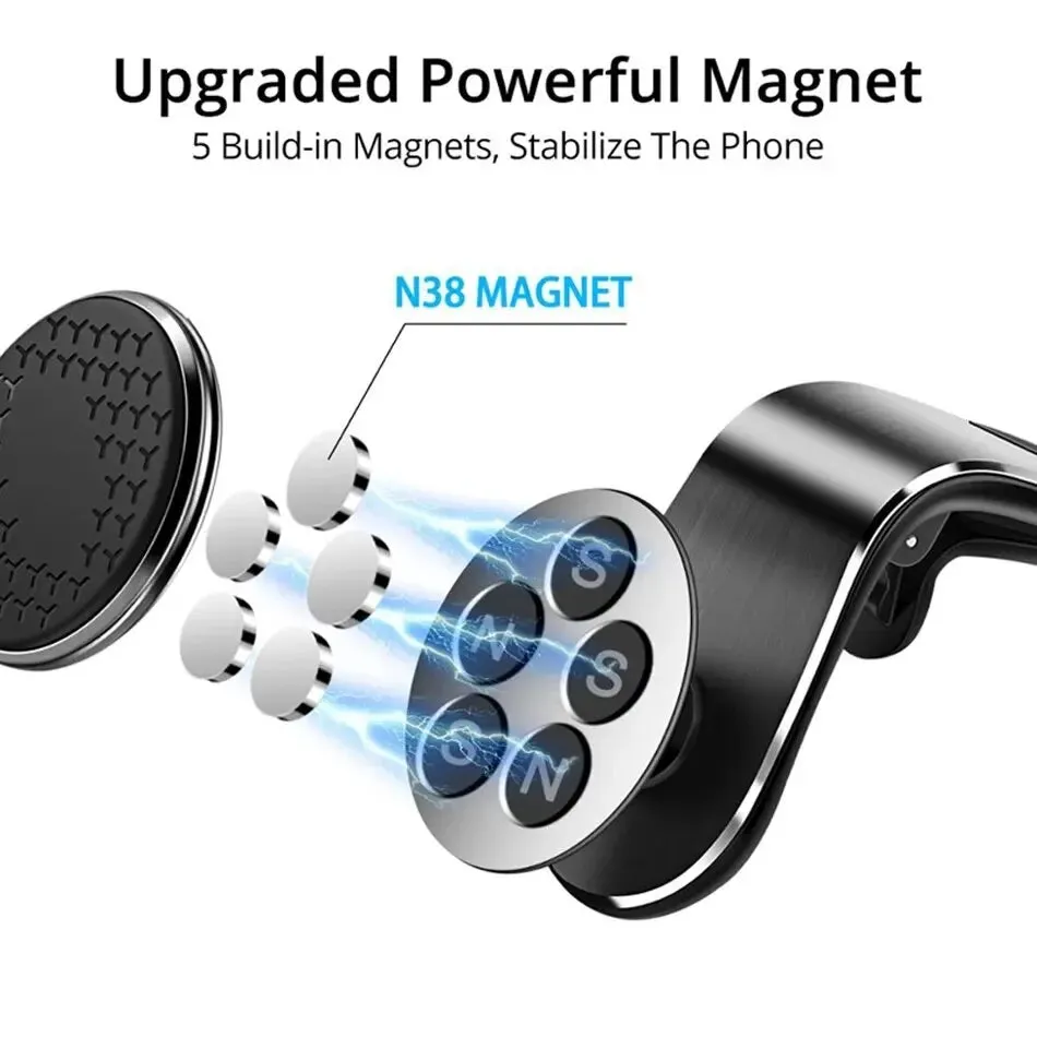 Secure Your Phone on the Go with our Magnetic Car Phone Holder Stand for Air Vent  iPhone Samsung Xiaomi