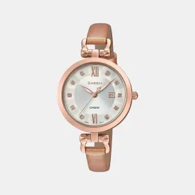 Sheen Women's Analog Leather Watch SX259 - SHE-4055PGL-7BUDF