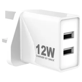 Sinox 12W USB-A Wall Charger - White | 054515