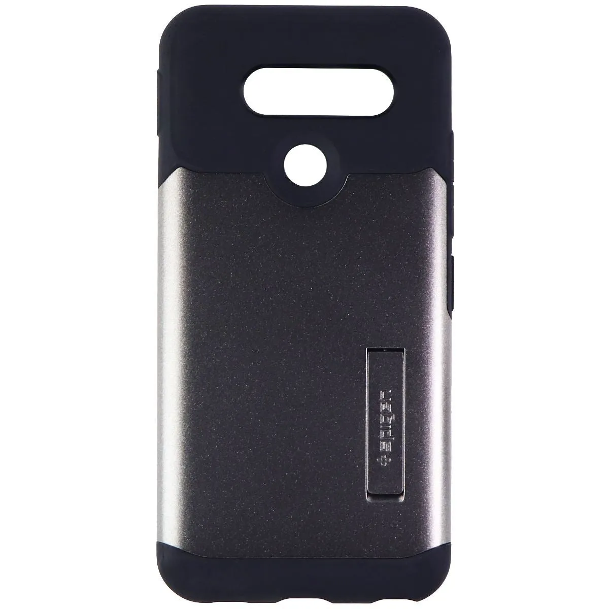 Spigen Slim Armor Series Case with Kickstand for LG Q70 - Gunmetal / Black