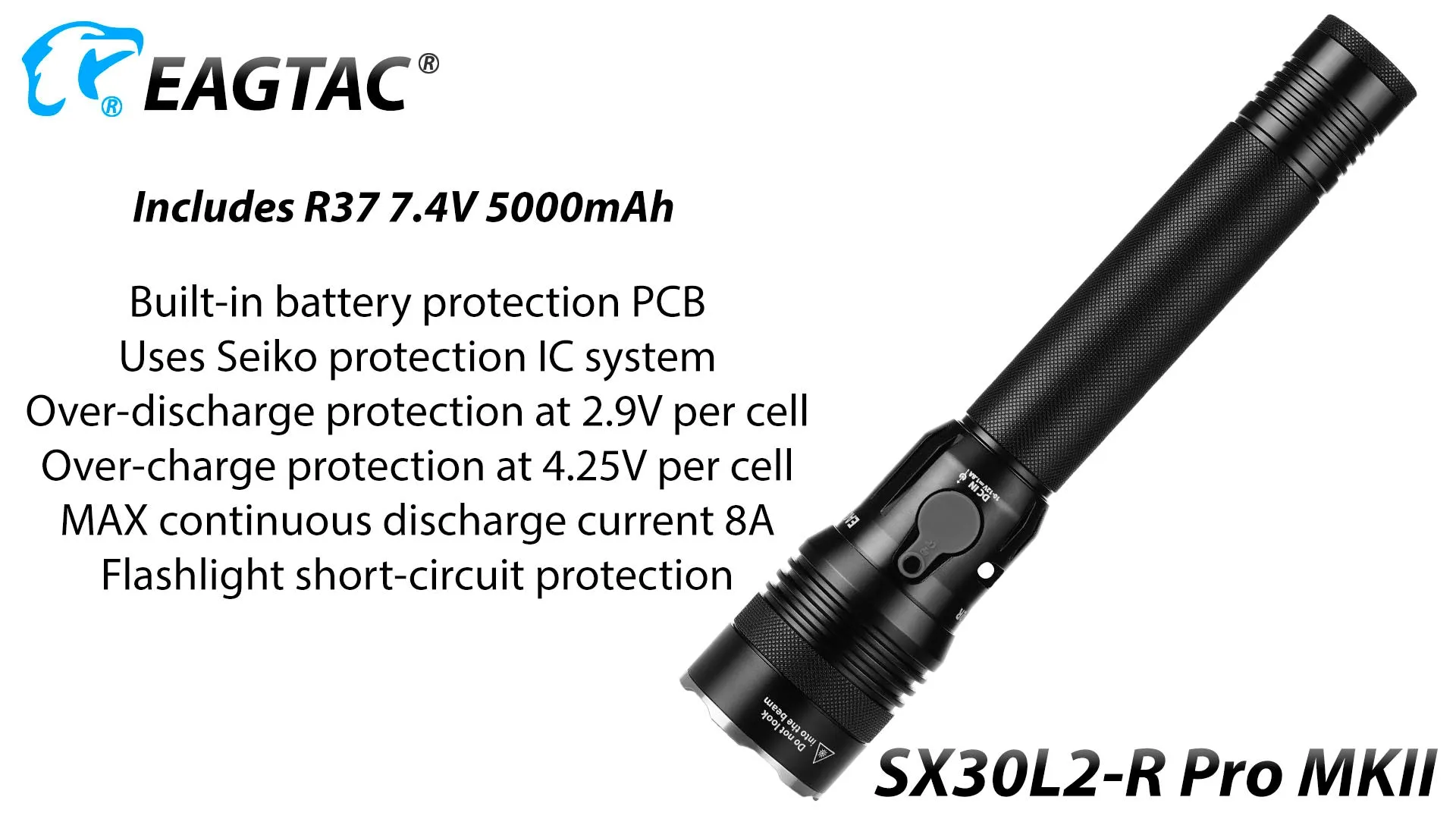 SX30L2 MKII Pro 2000 Lumen Flashlight - Complete KIt