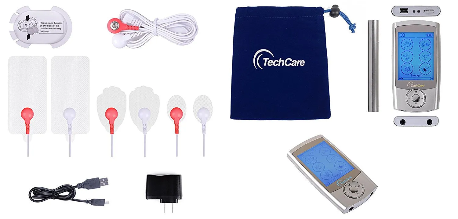 TechCare Pro TENS Unit 24 Modes   6 Pads