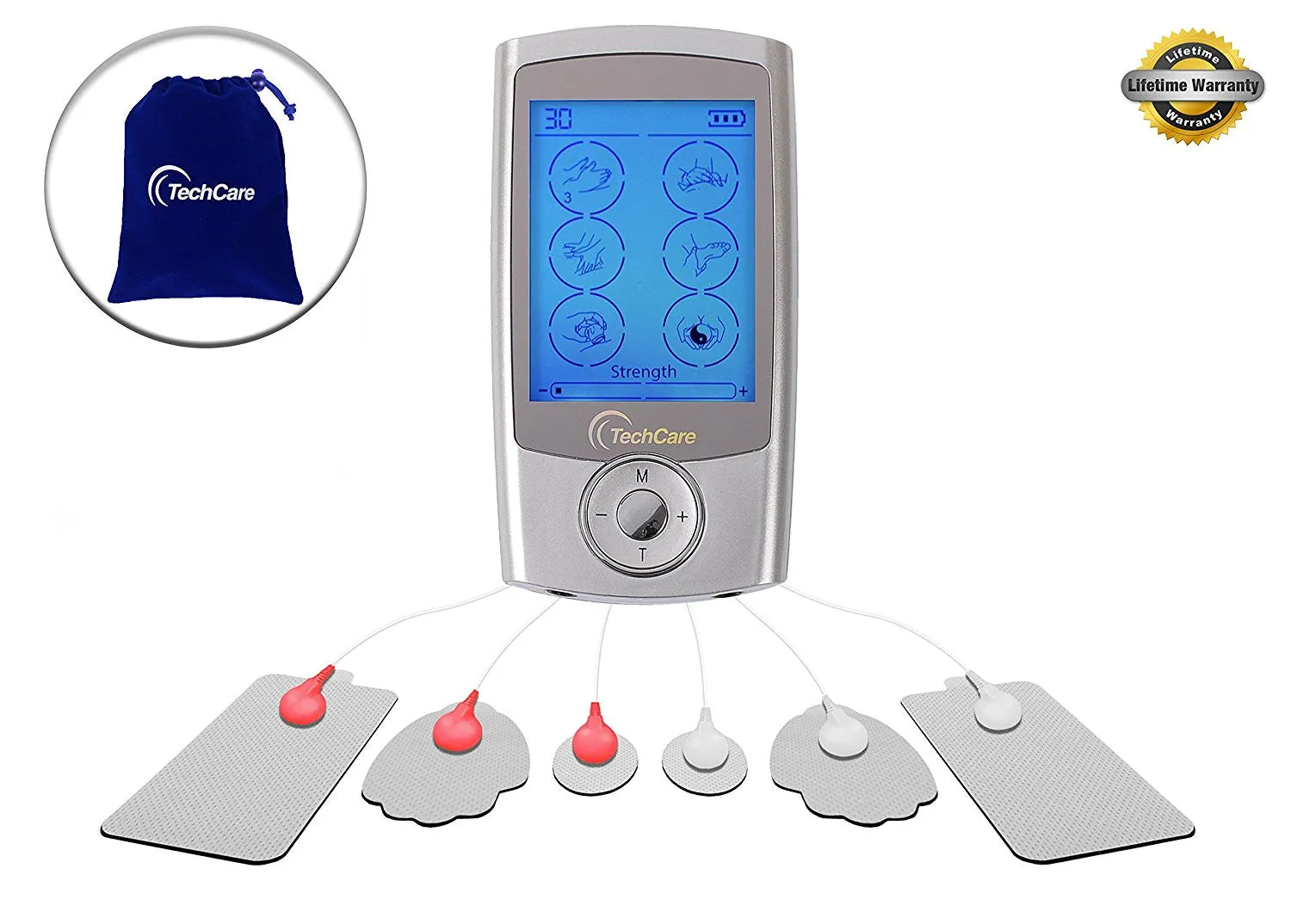 TechCare Pro TENS Unit 24 Modes   6 Pads