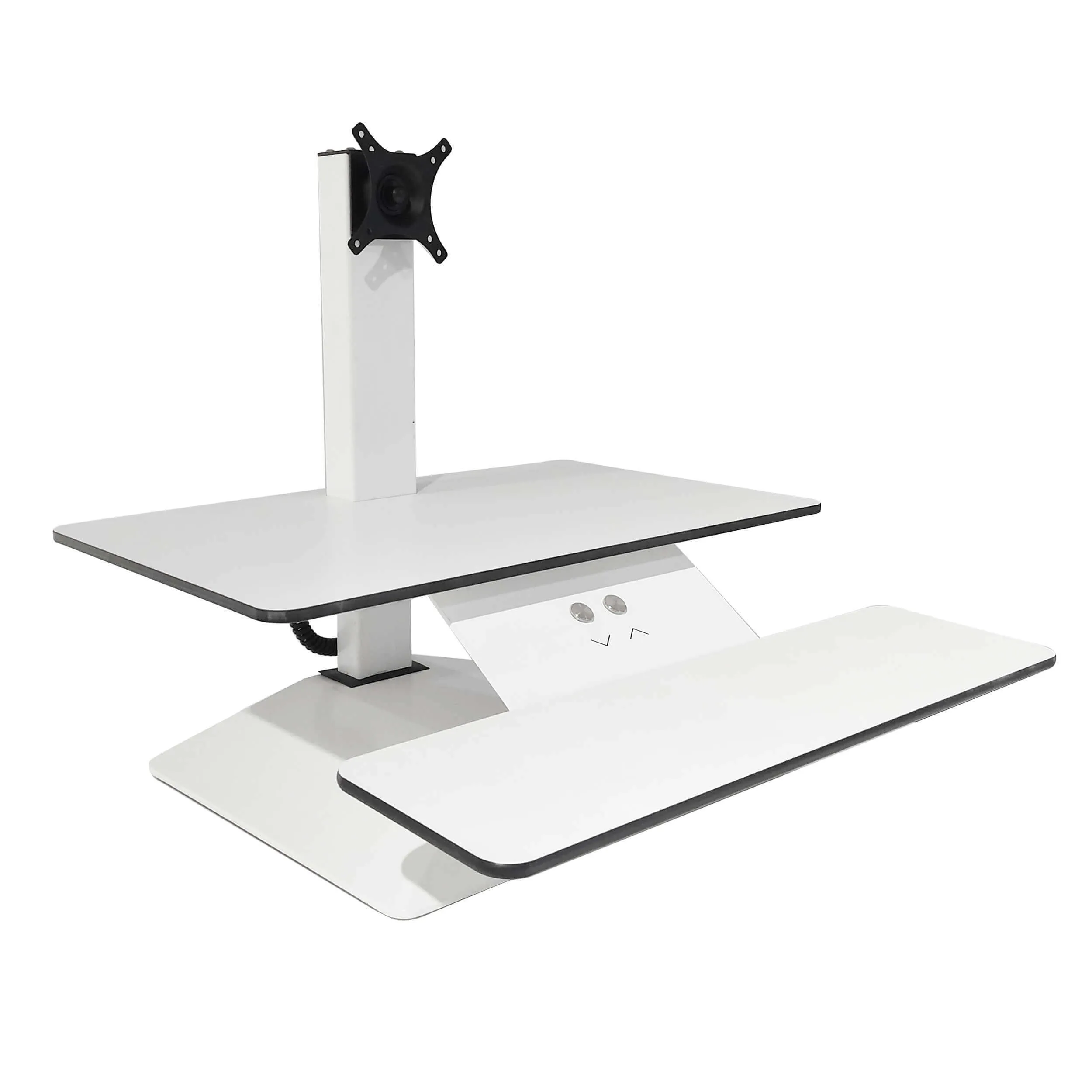 TESSA-SMART White Motorised Table-Top Adjustable- Height Workstation - CLEARANCE