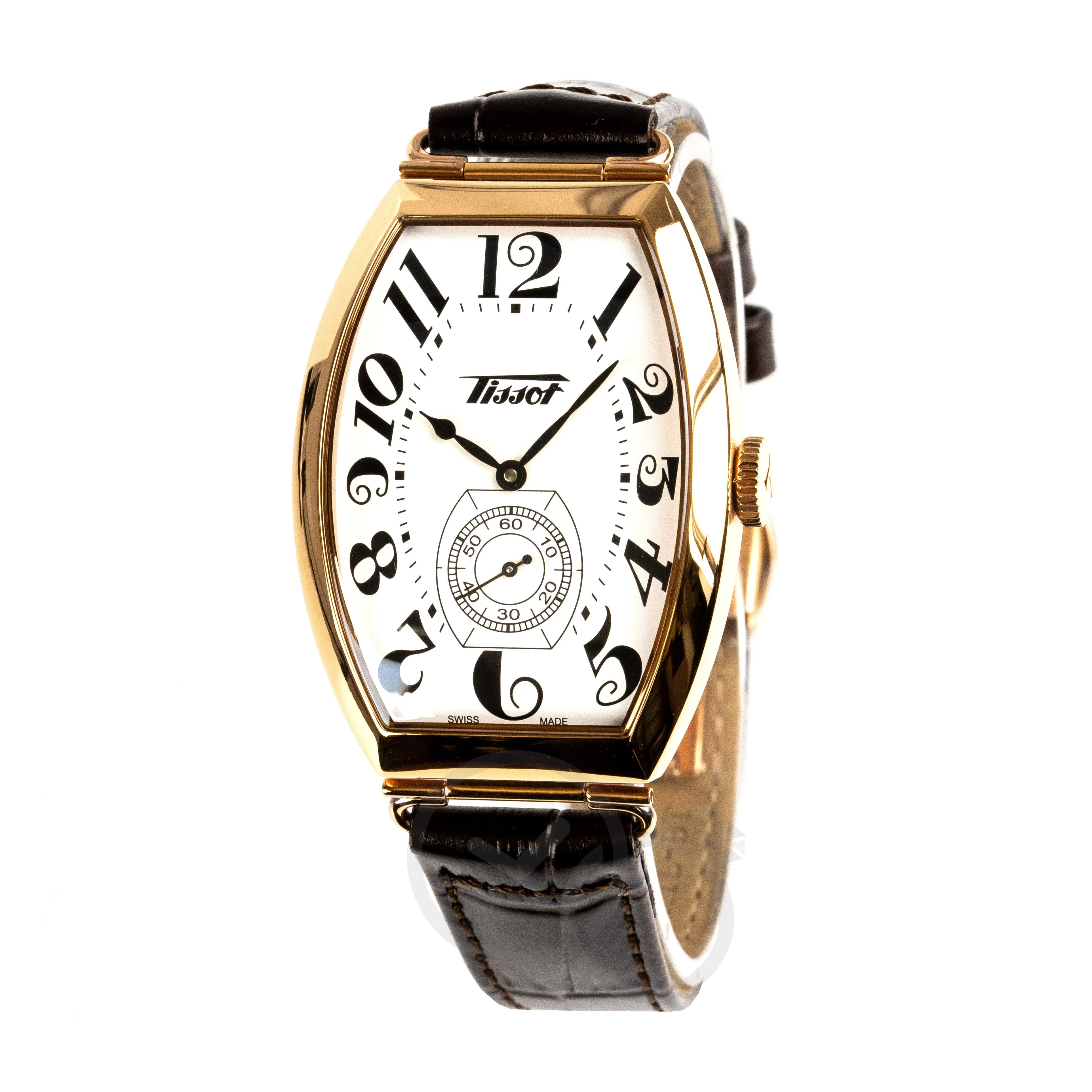 Tissot Ladies Watch Heritage Porto Hand Wind White Brown T1285053601200