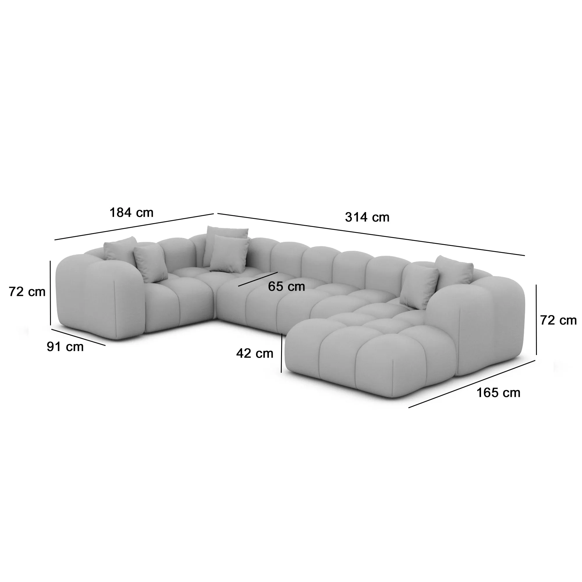 U Form Cloud with wireless phone charger and USB