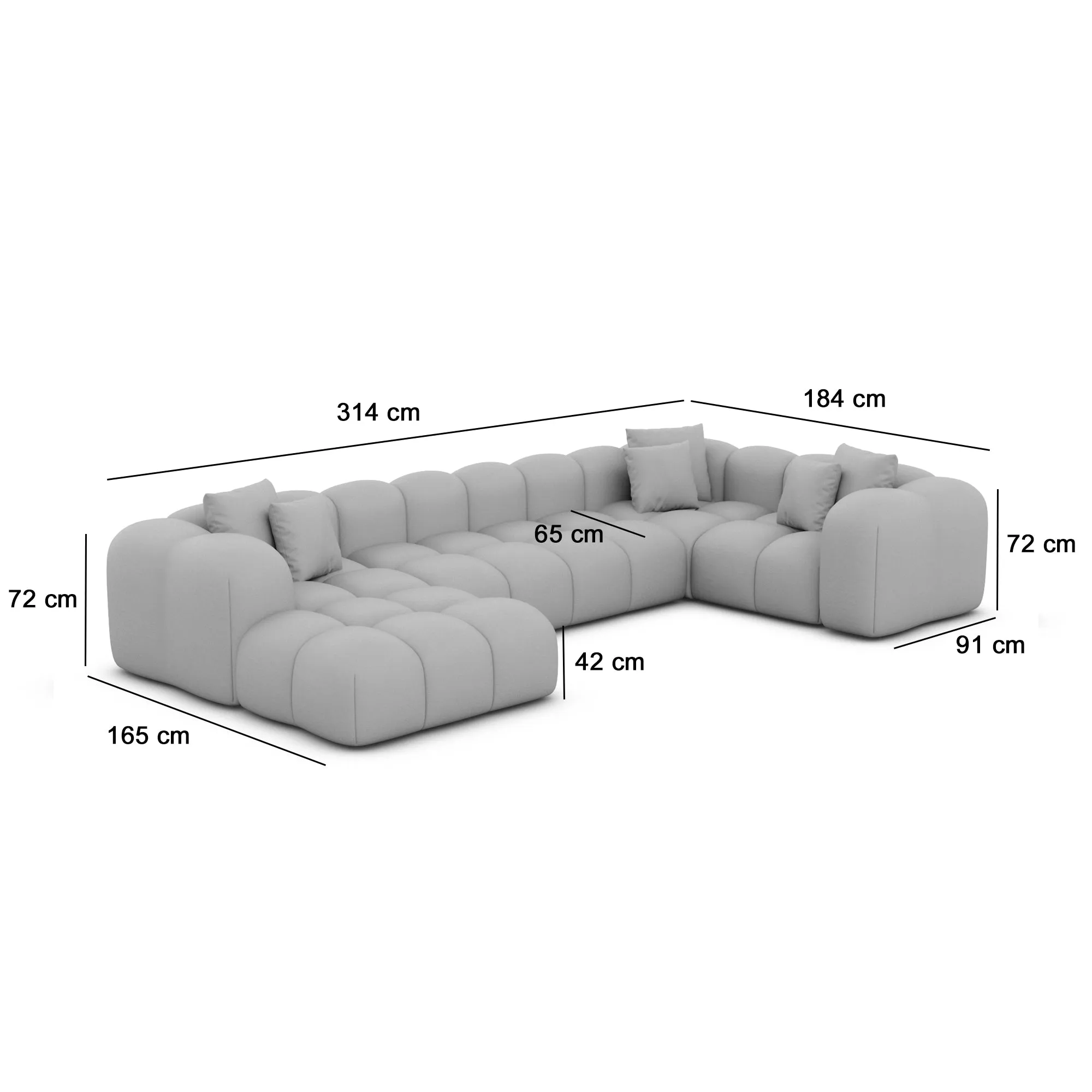 U Form Cloud with wireless phone charger and USB