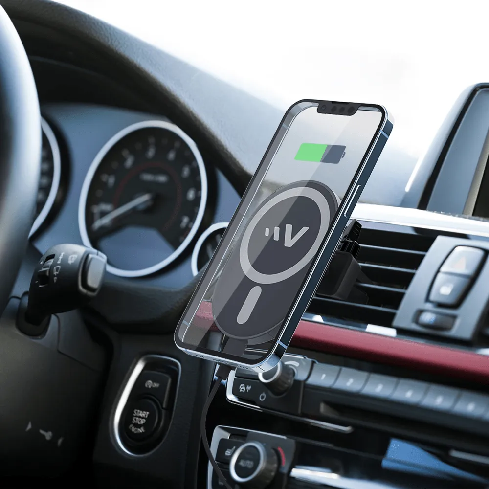 Ventev 15W Magnetic Wireless Car Charger Mount Black by Ventev