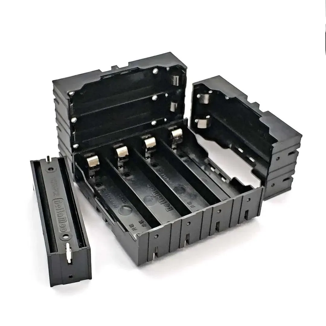 Versatile ABS 18650 Battery Holder Cases for DIY Power Banks - 1 to 4 Slot Options