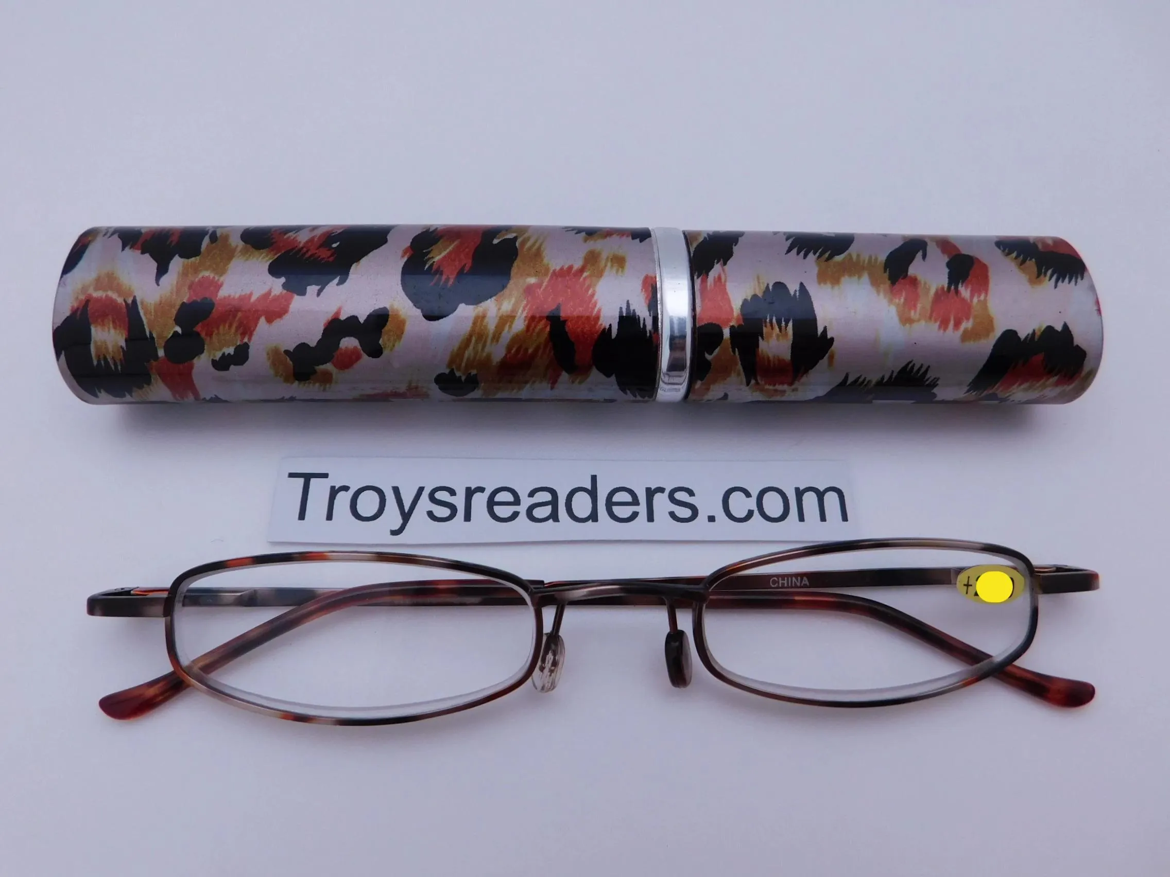 Wildlife Metal Tube Readers Tiger, Zebra, Leopard, Giraffe Print Reading Glasses