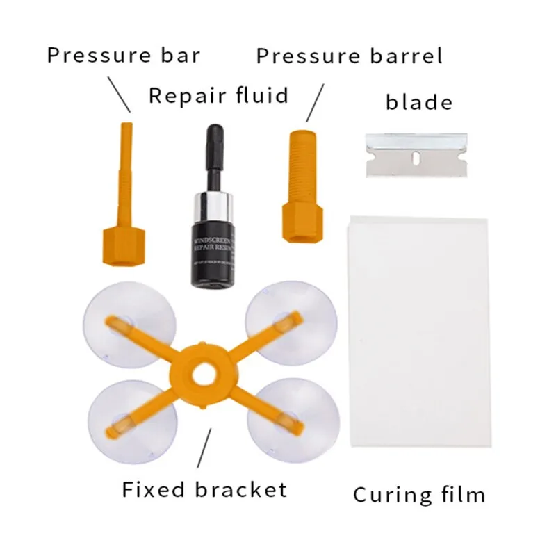 Windshield Repair Kit Quick Fix Car Cracked Glass Windscreen Repair Tool Resin Sealer DIY Auto Window Screen Polishing