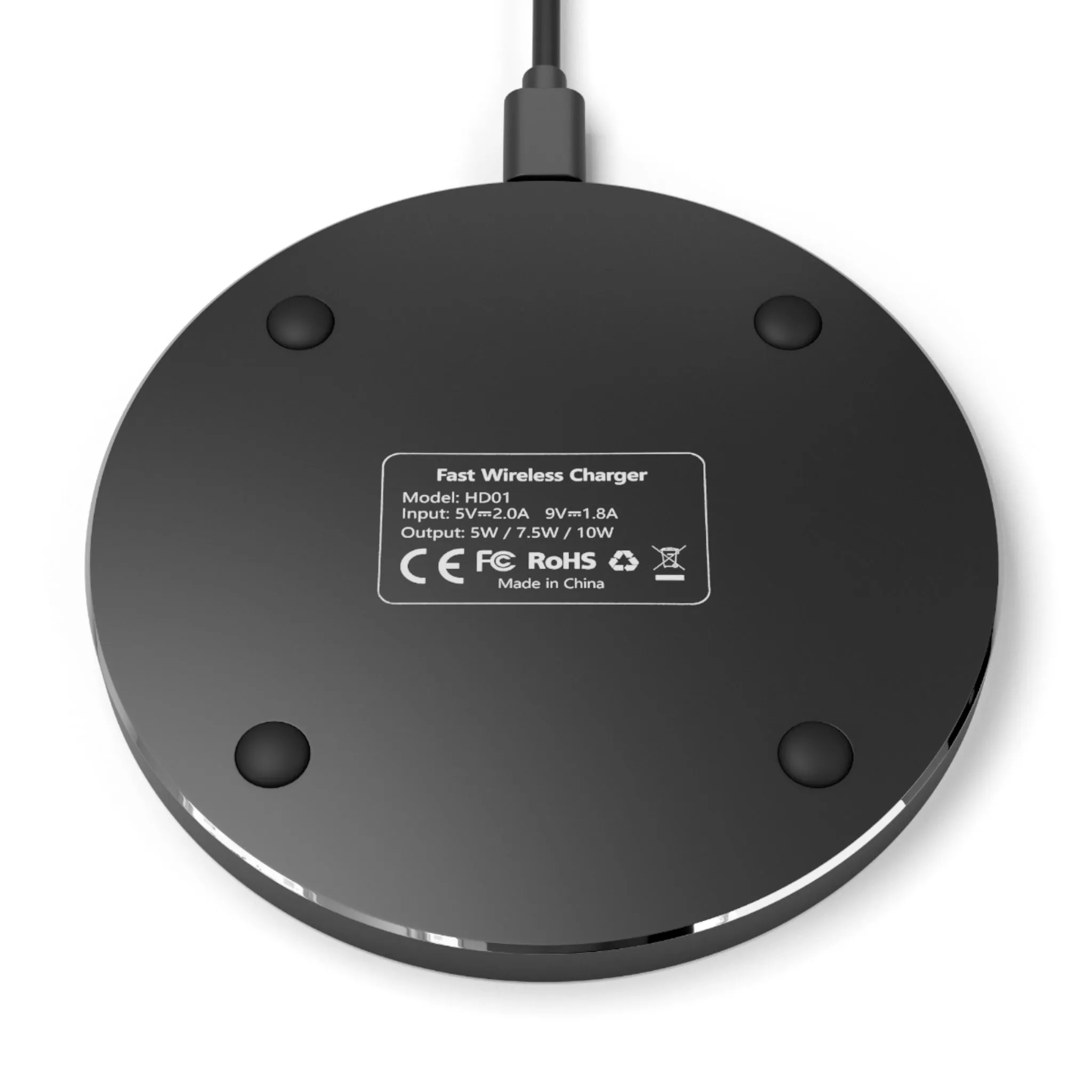 Winter Lake, 10W Wireless Charger for iPhone, Android, Earbuds