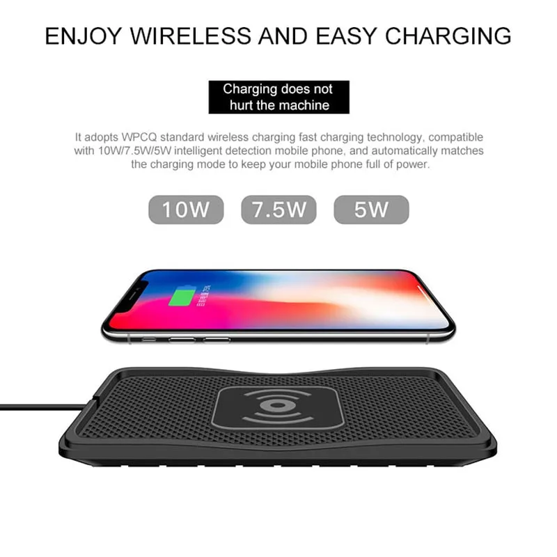 Wireless Non-Slip Car Fast Phone Charger Pad