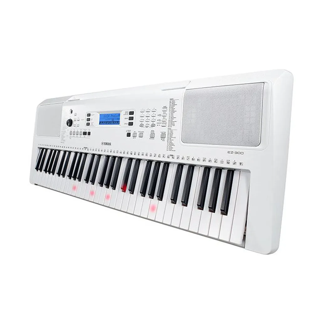 Yamaha EZ300 61-key Portable Keyboard with Lighted Keys and PA130 Power Adapter