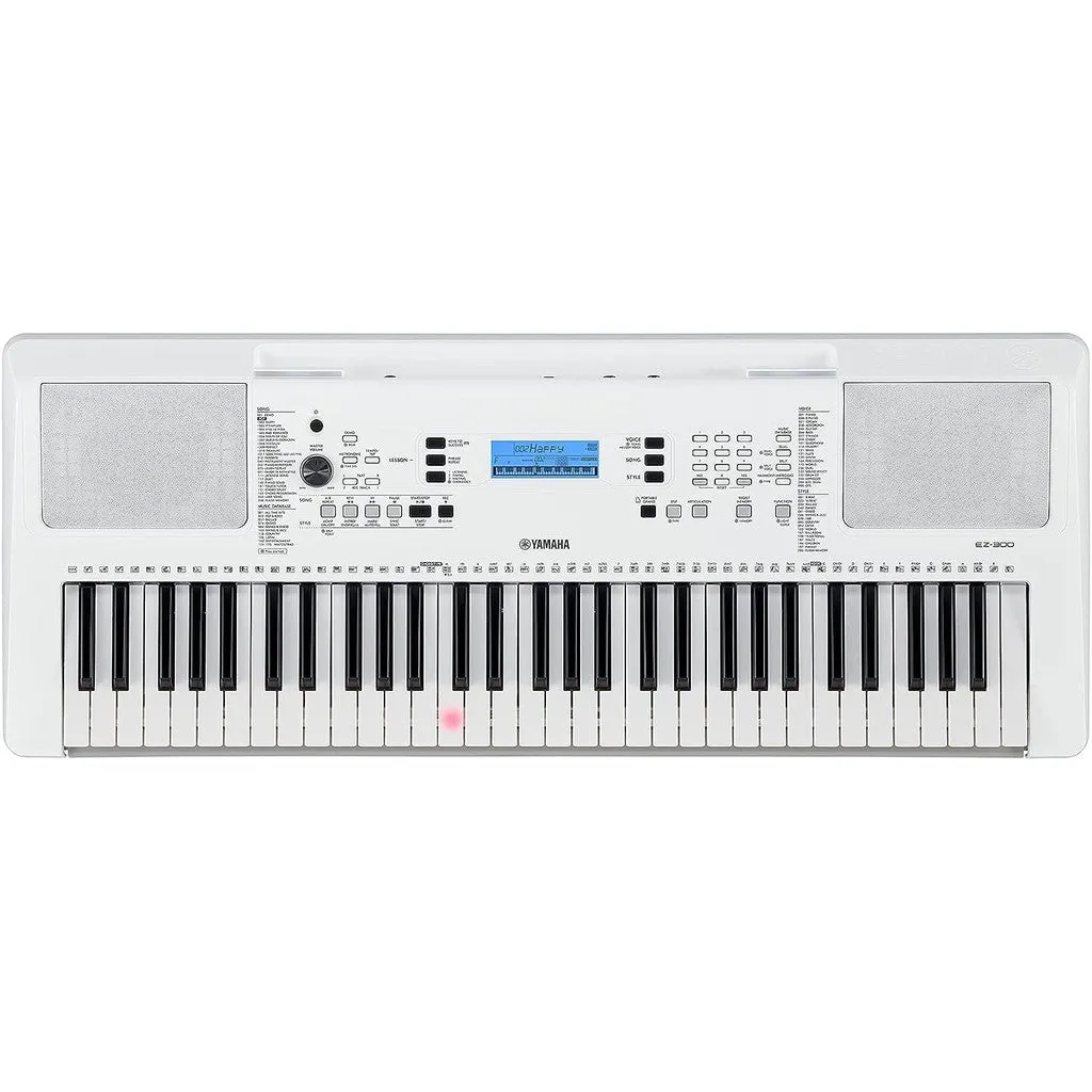 Yamaha EZ300 61-key Portable Keyboard with Lighted Keys and PA130 Power Adapter