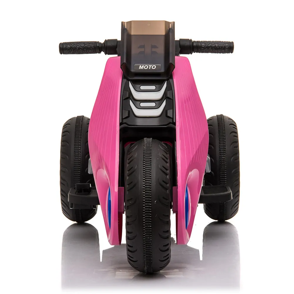 YIWA Kids Electric Motorcycle 3 Wheels Double Drive 6V 4.5a.H Children Motorcycle without RC